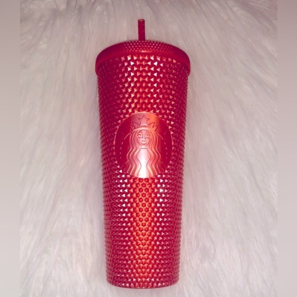 BNWT Starbucks Orange Pearl Studded Tumbler Venti 24oz